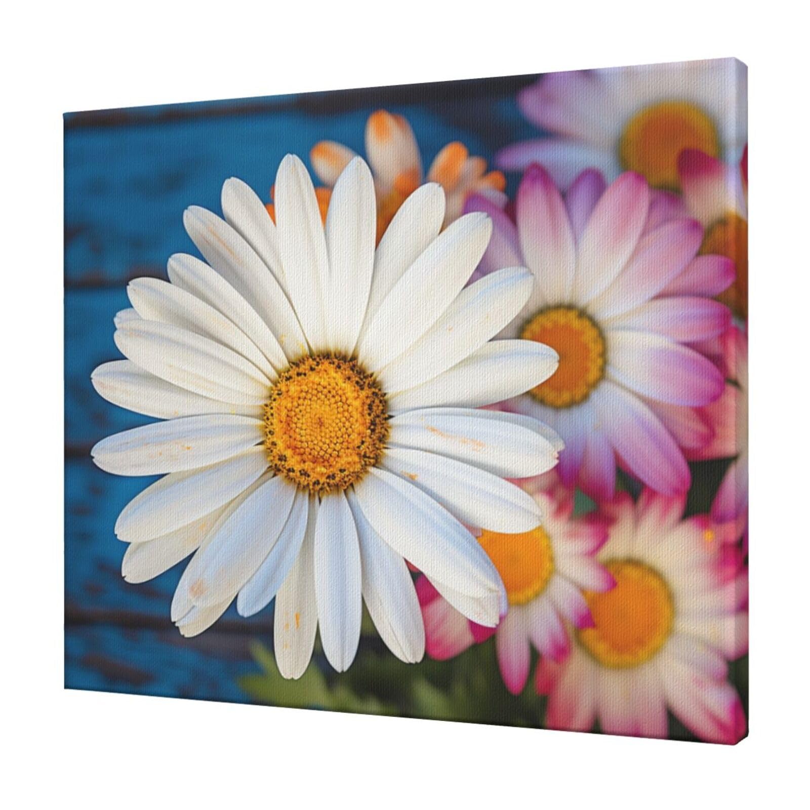 FodPand Barberton daisy Canvas Wall Art for Living Room Wall Decor 20"x24" Modern Artwork Painting Pictures Hanging Canvas Prints Aesthetic Wall Art for Bedroom Bathroom Office Wallart Decor