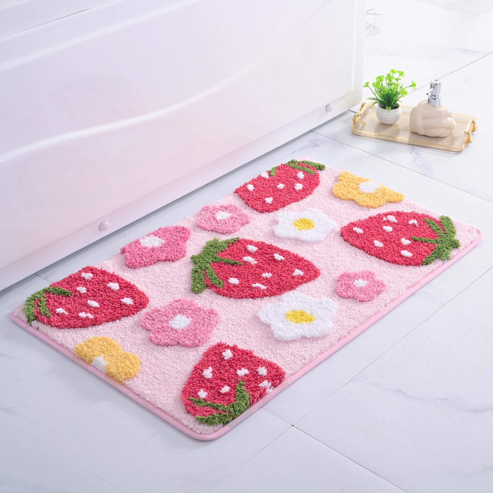 QJHOMO Tappetino da bagno antiscivolo, 50 x 80 cm, colore
