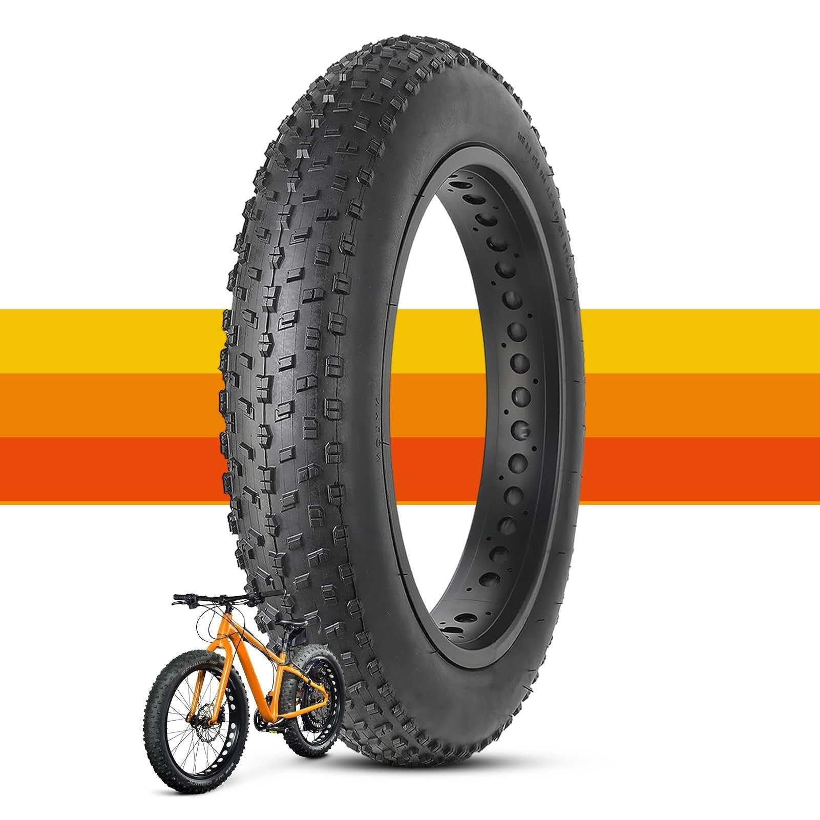 20x2.4 MTB-Reifen Aggressives Profil, 20/2.4 Breites Volumen Offroad, 20 2.4 Robuster 20-Zoll-Reifen für E-Bike Schnee Strand(20X2.40) Sport & Freizeit