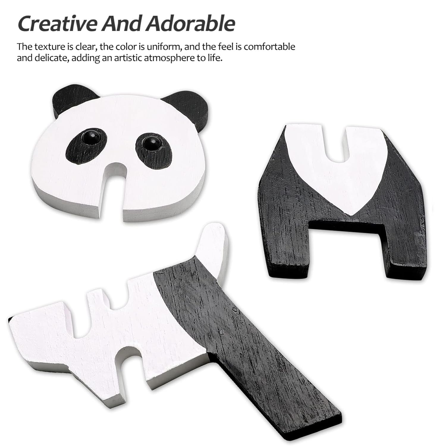 Norhogo Panda Spectacle Display Stand, 3D Wooden Puzzle panda glasses holder - Image 4