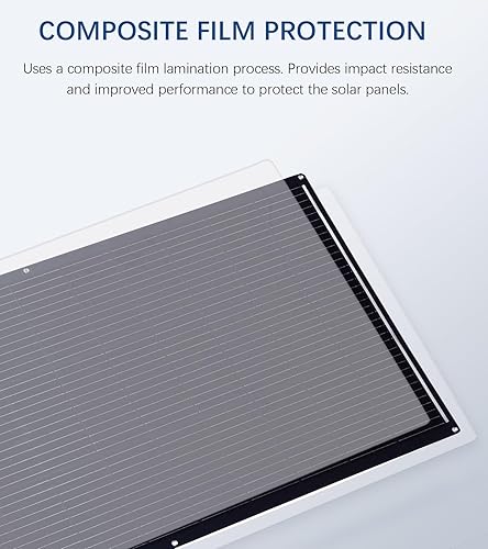 Miniatura 4 de Kit de panel solar flexible de 200 W 12 V, 2 módulos monocristalinos de 100 W, controlador de carga de 20 A, cable de extensión fuera de la red,