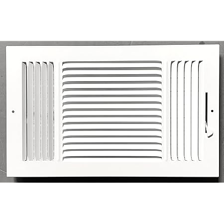 2 Pack] Fits 10x8 Duct Opening 1 WAY Steel Air Supply Diffuser By Handua | Register Vent Cover Grill For Sidewall And Ceiling | White | Outer Dimensions: 11.75" X 9.75 - View #6