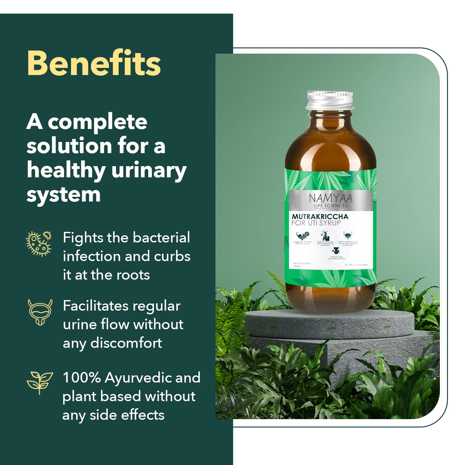 Namyaa UTI Treatment Kit - Combo pack of UTI Syrup and UTI tablets | Supports Urinary Tract to Relieve Pain & Discomfort, Restores pH Levels 1