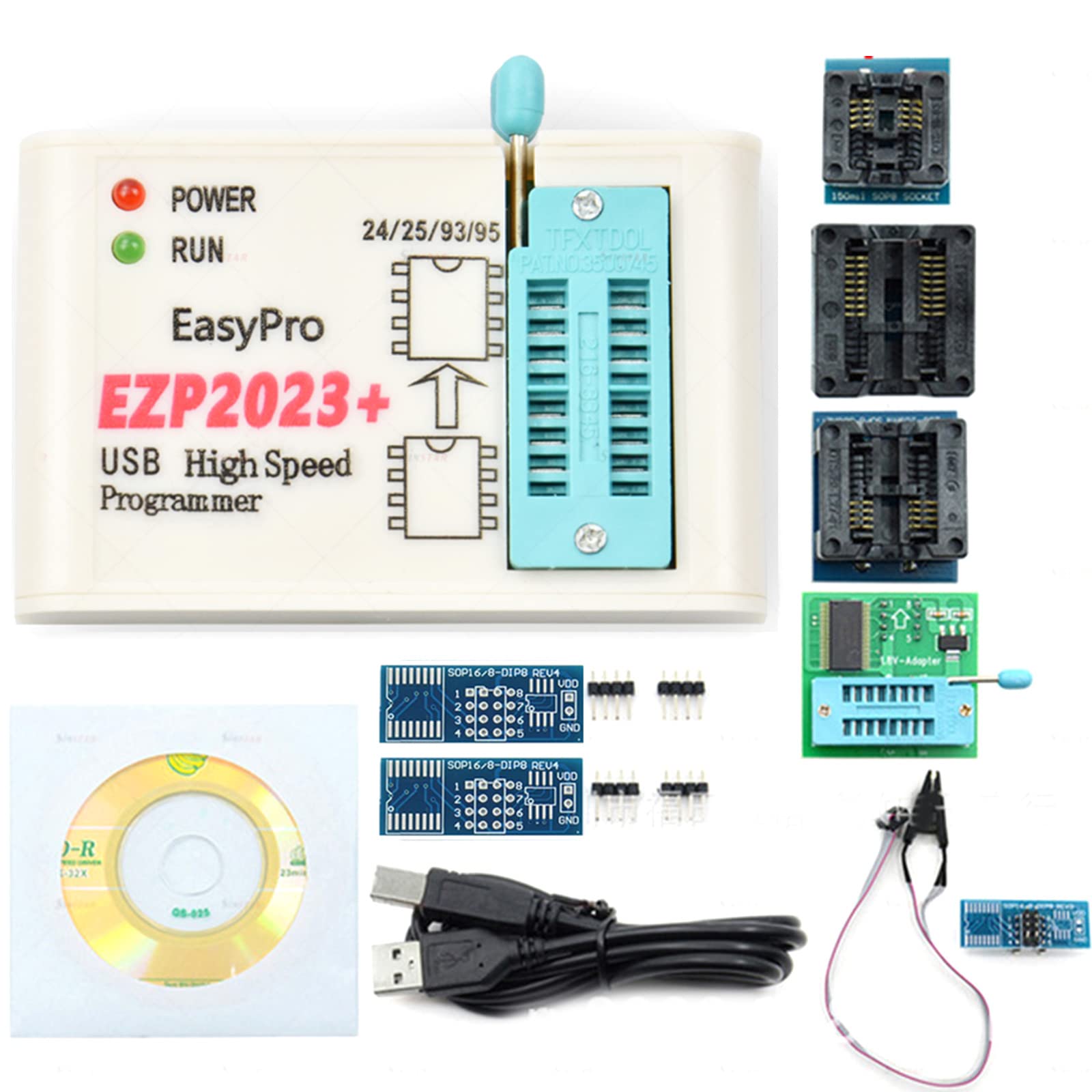 BAIRU EZP2023 Programmatore ad velocità USB supporta 25 flash SPI 24 25 93 95 EEPROM per Windows 2000 / XP/Vista / Win7 / 8/10 SPI Flash Programmer