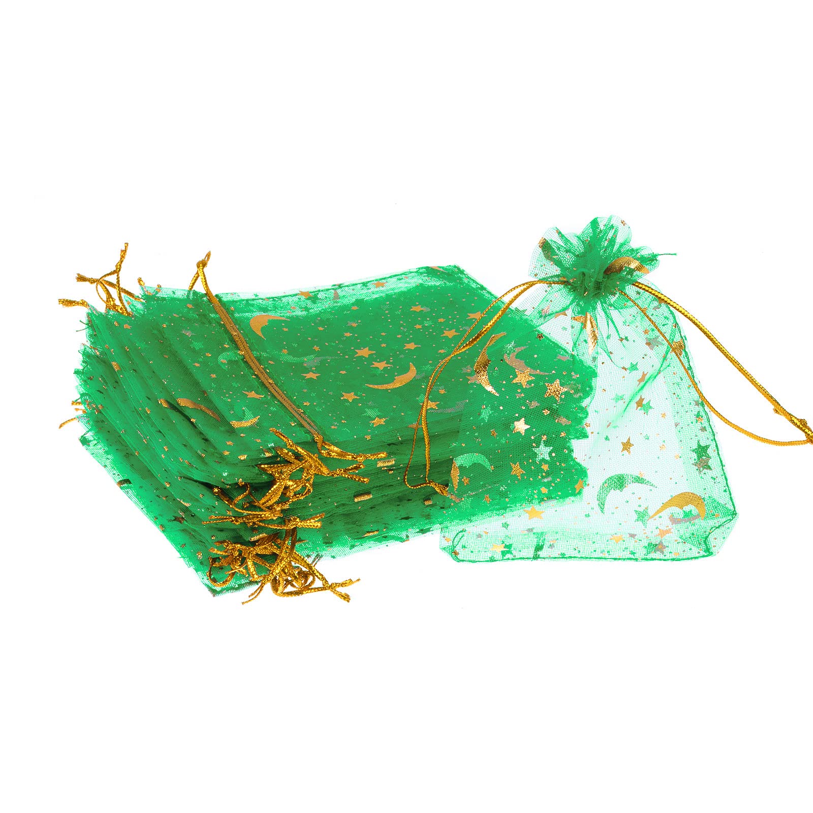 PATIKIL Luna Stella Stampato Organza Borse, 100pz 4.72x3