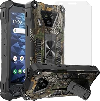 Ailiber Compatible with Kyocera DuraForce Ultra 5G, Case with Screen Protector, Magnetic Car Mount, Kickstand Holder, Rugged Phone Cover for DuraForce Ultra 5G - UW-Camouflage
