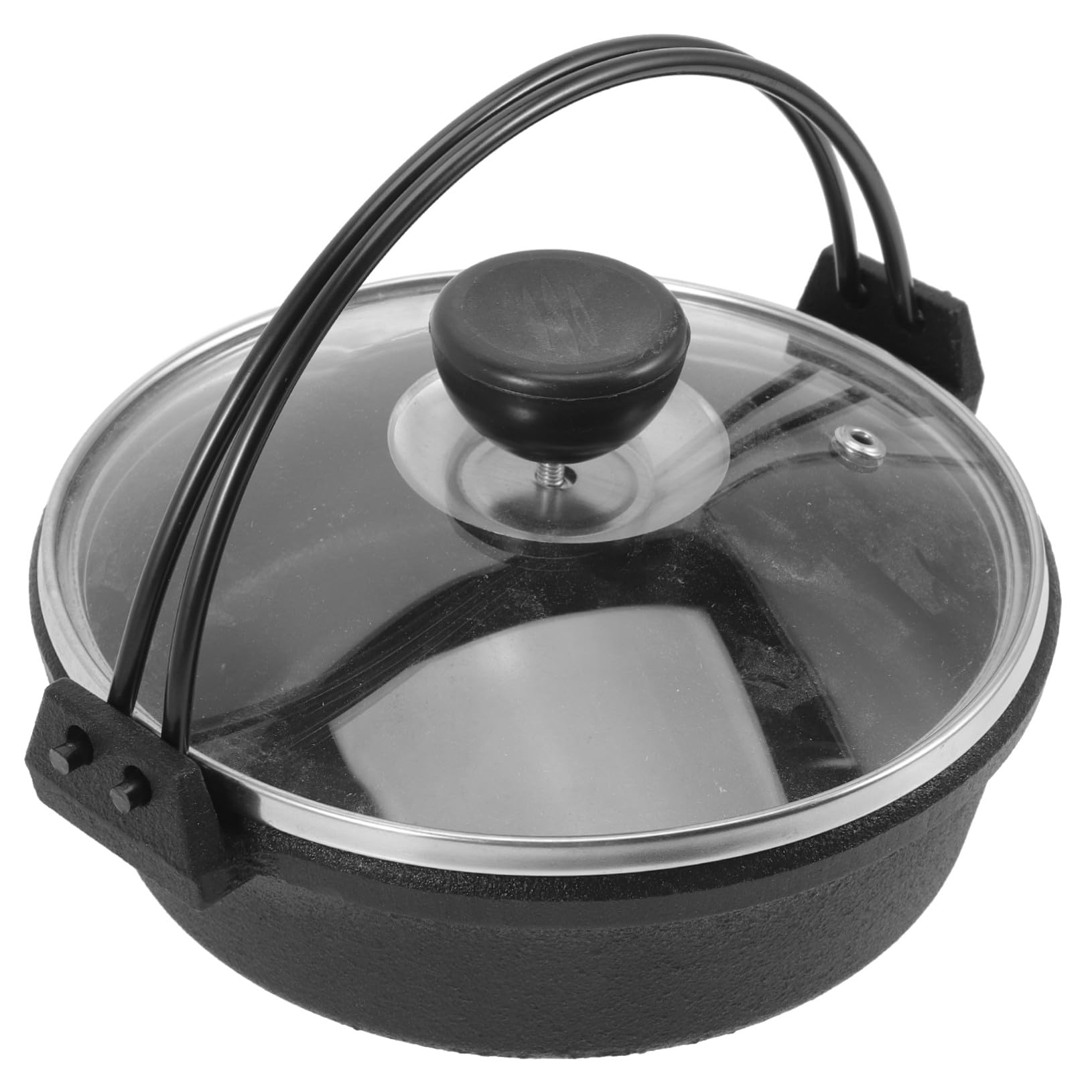 Poêle à Sukiyaki japonaise en fonte noire matériau épais haut de gamme