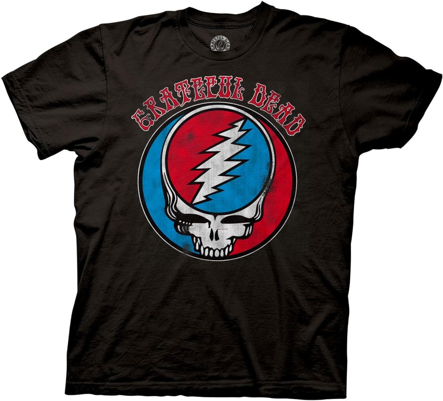 Ripple Junction Grateful Dead Men's Short Sleeve T-Shirt Steal Your Face Vintage Stealie SYF Officially Licensed