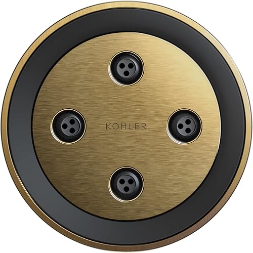 Miniatura 8 de KOHLER 26299-BN Statement - Aerosol redondo de una sola función, rociador giratorio semiempotrado para pared de ducha, 2.5 GPM, níquel cepillado