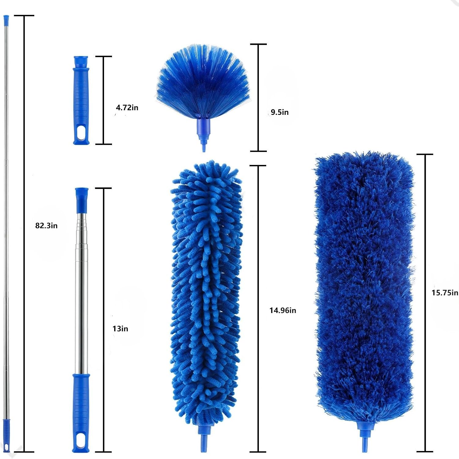 ZZ LAZYCOTTA Duster, Microfiber Dusters Handle Sets, Durable 15-98.1