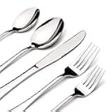Silverware Set for 8, 40 Piece Heavy Duty Stainless Steel Flatware Utensils Cutlery Set Including Steak Knife Fork and Spoon, Dishwasher Safe, Gift Package for Wedding Housewarming