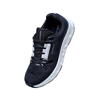 Neeman's Hexa Move Sneakers for Men | Breathable Mesh Casual Shoes with CloudSurge™ Foam Insole|Kinetic Cushioning Midsole | Lightweight EVA Sole, Lace-Up Comfort Sneakers (Black)