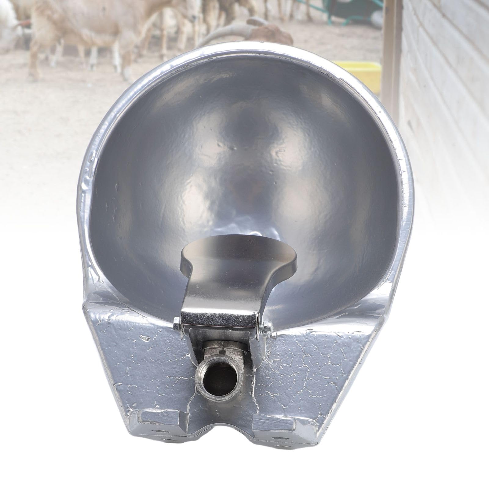 Cryfokt Bebedero Automático para Ganado, Dispensador de Agua de Acero Inoxidable Duradero para Ganado, Caballos, Cerdos, 1 Unidad