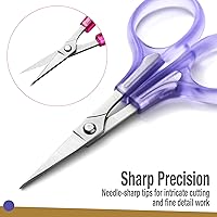 Vista 2 de Beaditive Juego de tijeras para detalles de alta precisión (2 piezas) puntas afiladas y finas, corte de papel, álbumes de recortes, costura