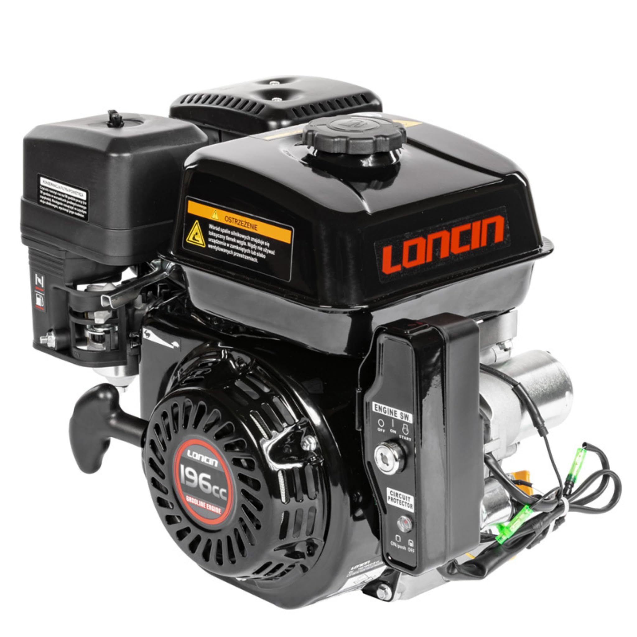 Motor Loncin G200FD-A 6PS 196cc Horizontalwelle 20x50mm kompatibel mit Honda GX160 GX200 Benzinmotor Elektrostart Euro5