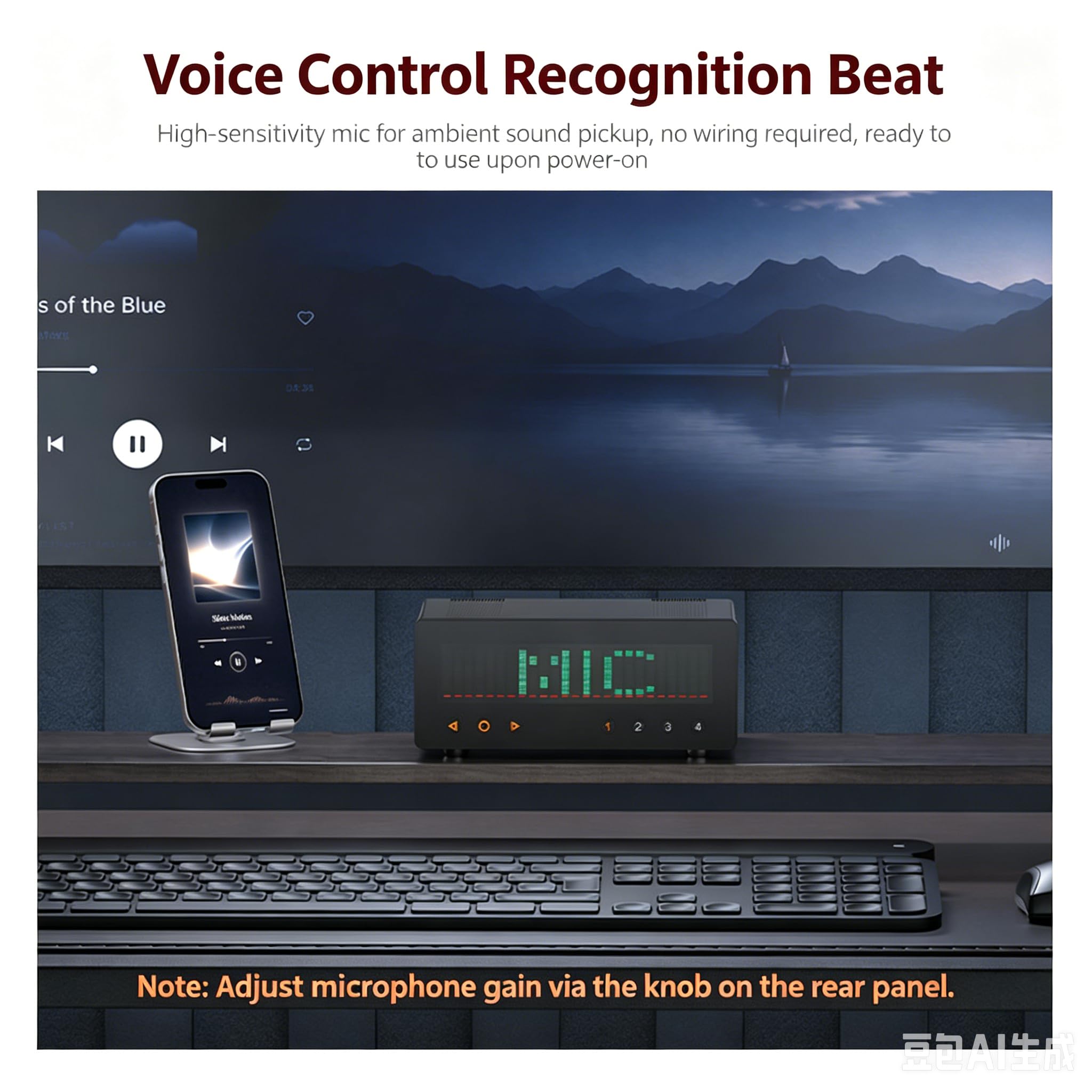 Visualizador De Audio De 4 Canales, Analizador De Espectro De Audio con Pantalla Vfd, Analizador De Espectro Vfd, 5 Modos De Espectro Principales, 2 Efectos De Visualización