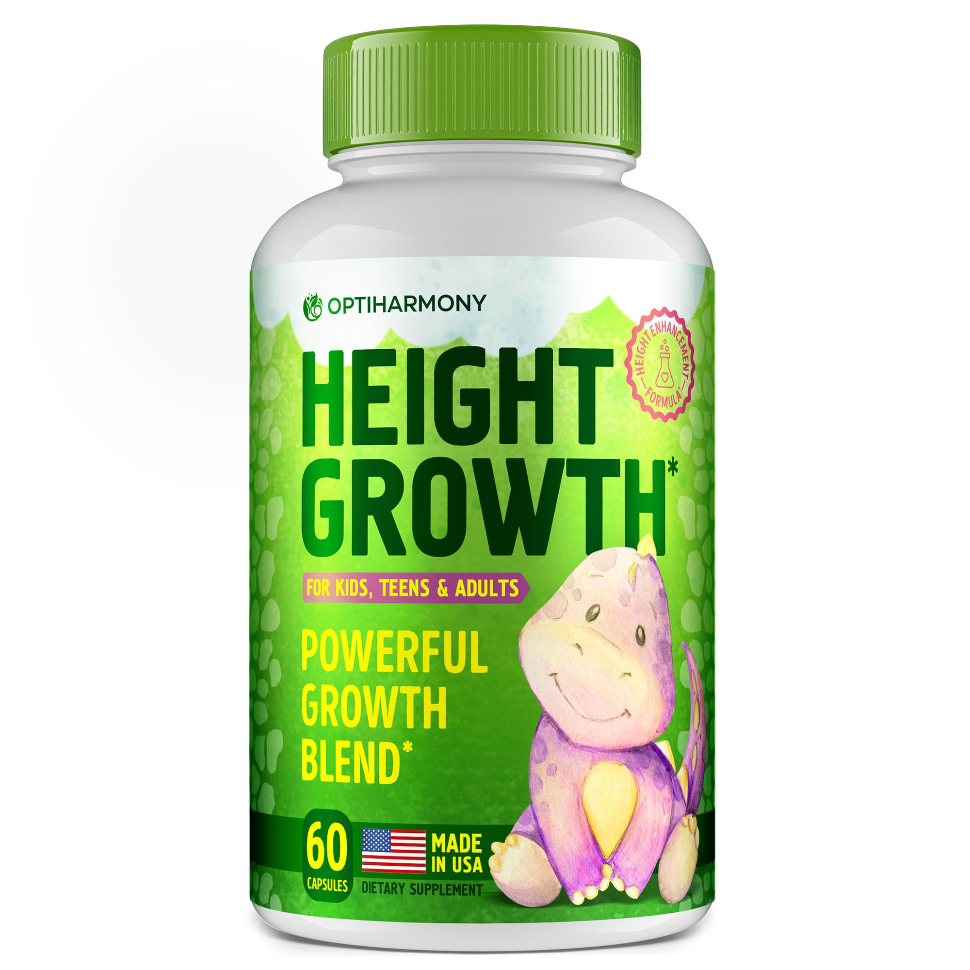 Height Growth Maximizer - Made in USA - Natural Height Increase Booster Supplement & Grow Taller Pills - Bone Growth for Adults, Teens & Kids - Vitamins for Boys & Girls to Get Taller