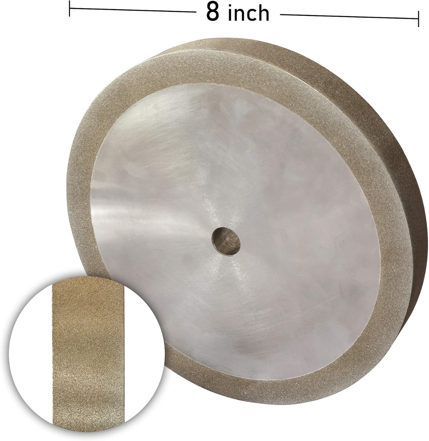 BUCKTOOL VFD Bench Grinder 8 Inch, 1HP Power Variable Speed Benchtop Grinder & 180 Grit 8 Inch CBN Grinding Wheel, 1" Wide, 5/8" Arbor Cubic Boron Nitride Sharpening Wheel for Sharpening Wood-Turning