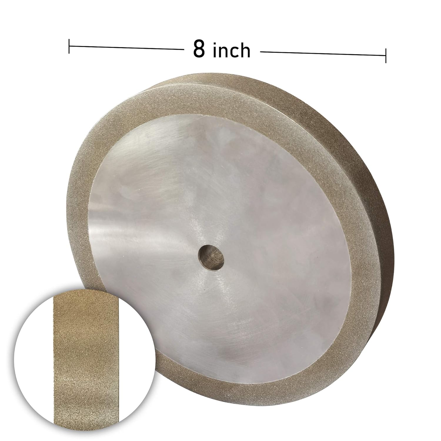 BUCKTOOL 180 Grit 8 Inch CBN Grinding Wheel, 1" Wide, 5/8" Arbor Cubic Boron Nitride Sharpening Wheel for Sharpening Wood-Turning Tools, Chisels, Hardcore and More