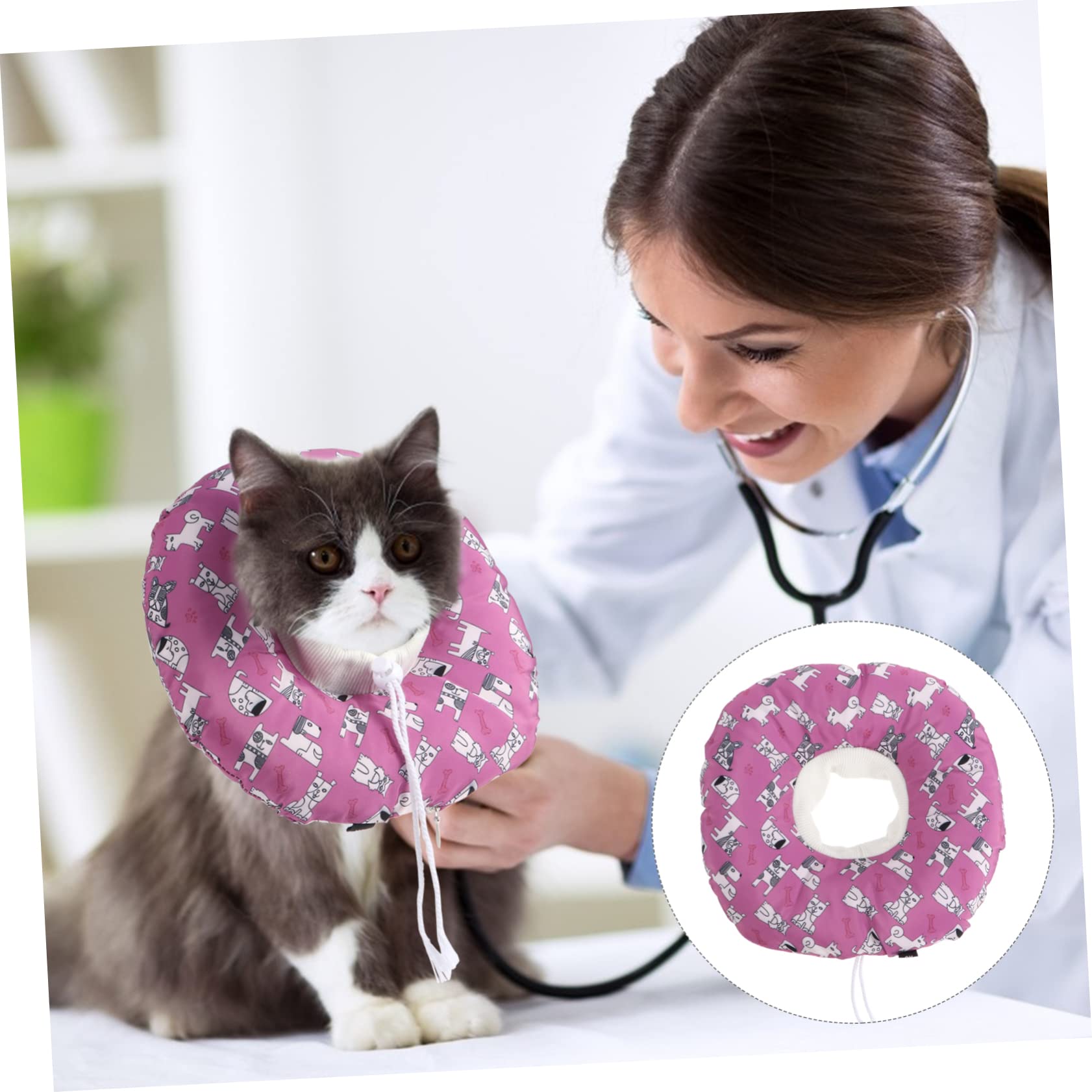 Collare Protettivo per Gatti e Cani Imbottitura in Cotone Pp, Morbido e Facile da Indossare, la Guarigione Post Operatoria e Servizi Fotografici