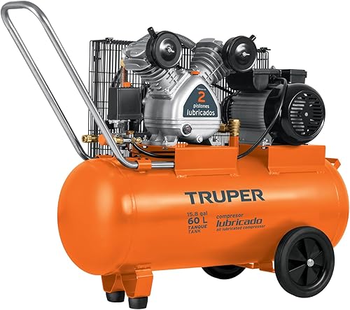 Miniatura 1 de TRUPER COMP-60LB compresor de aire lubricado con aceite de 16 galones. Herramienta de alimentación de 120 V. 1 paquete.