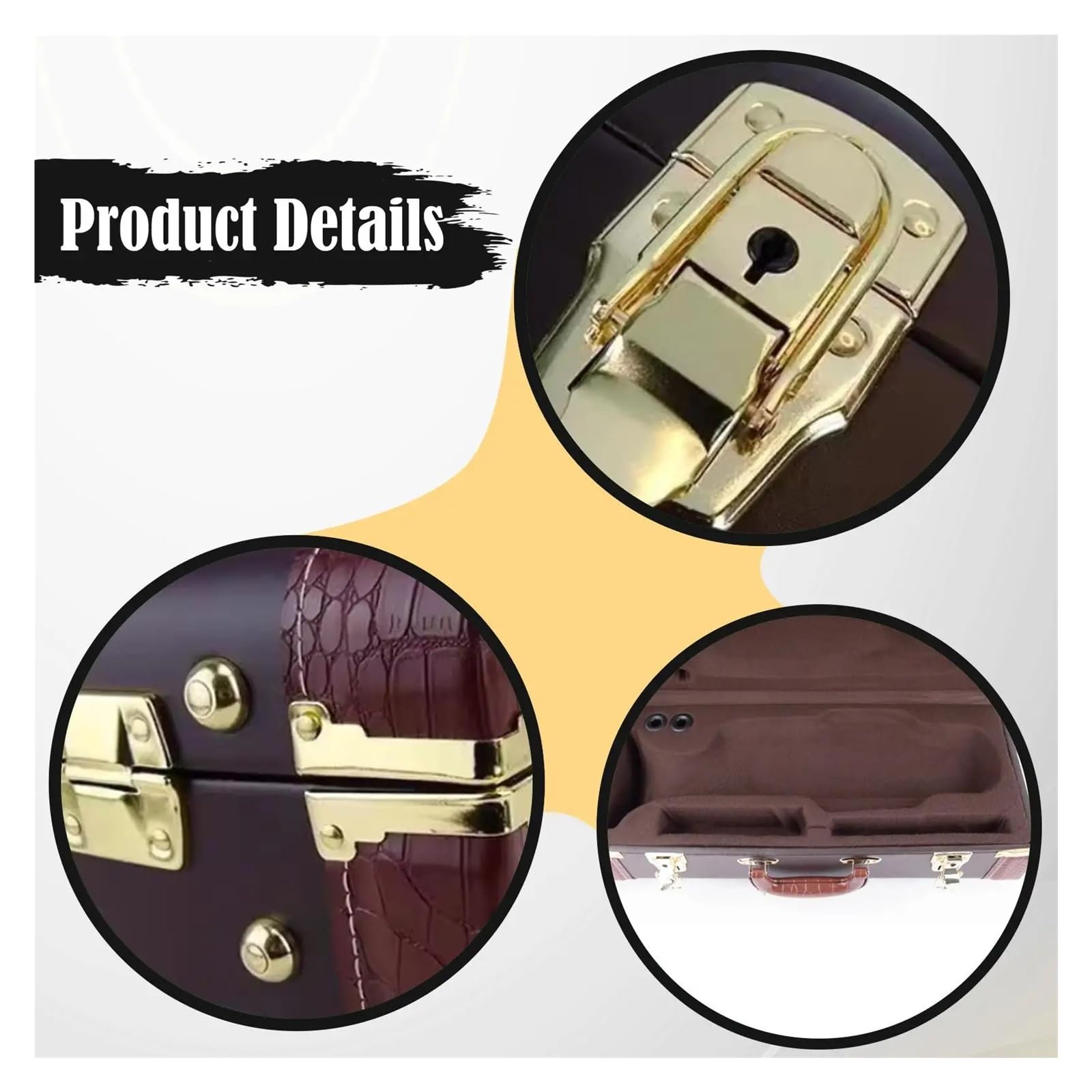 Scatola Portaoggetti for Custodia for Tromba | Borsa for accessori for strumenti musicali for concerti all'aperto(Black)