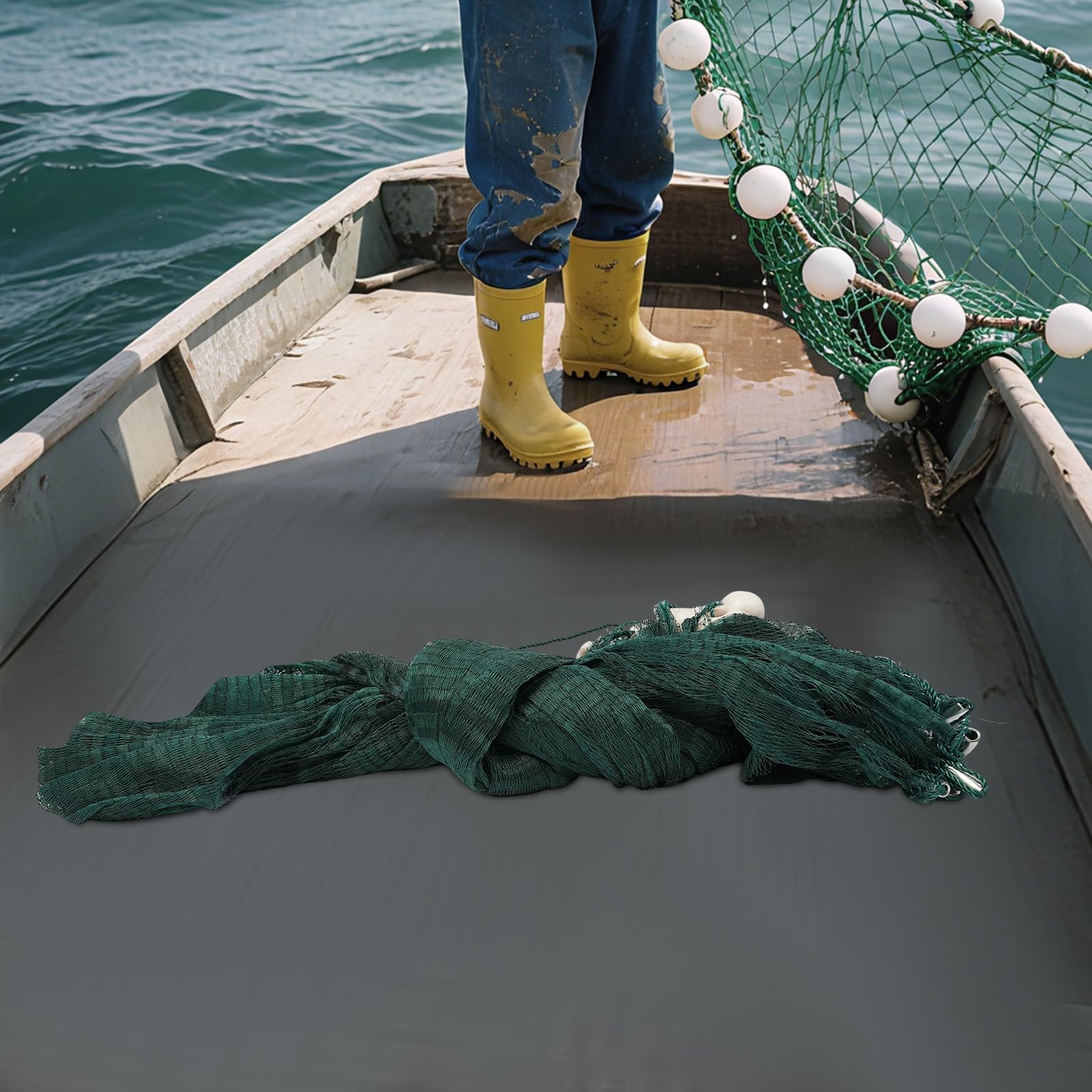 Rete da pesca con galleggiante, per fiumi, laghi e mari piani, 3 x 20 m