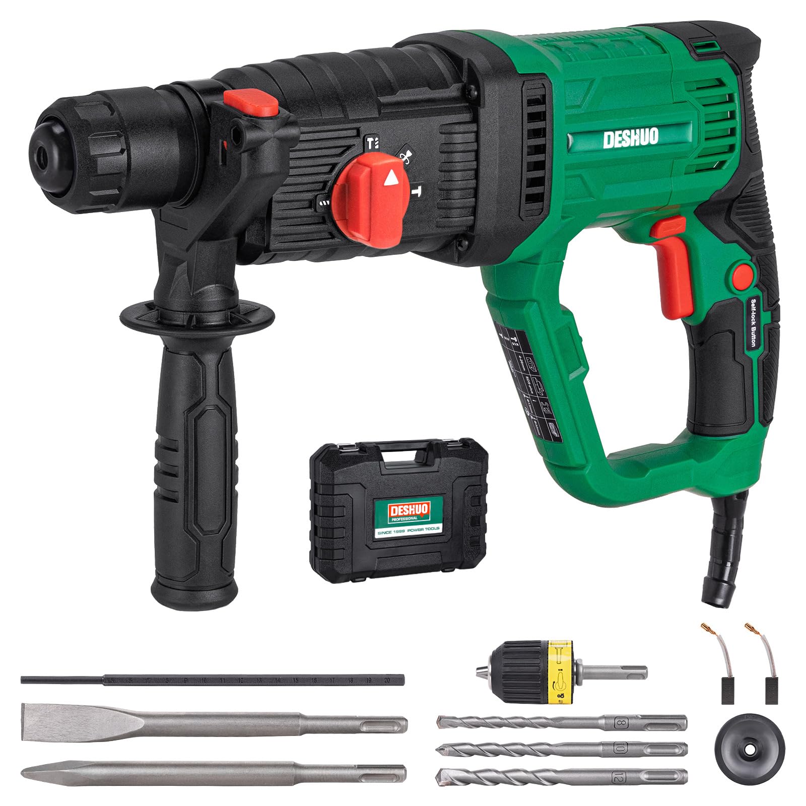 1" SDS-Plus Lightweight Concrete Rotary Hammer Drill w/ 1/2" Adapter