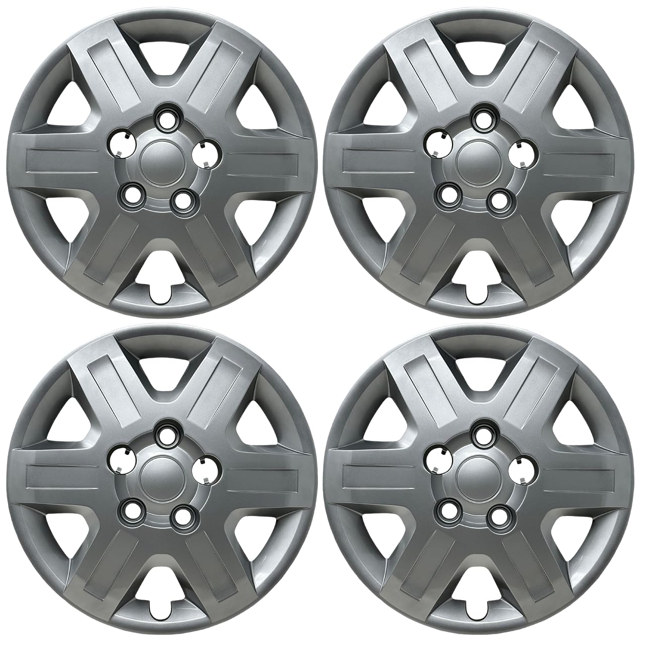 Premium Replica Hubcap Set, Fits Dodge Caravan 2008-2013, Replacement 16-inch Wheel Cover (4 Pieces)