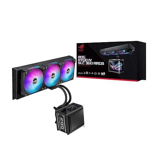 Miniatura 8 de ASUS ROG RYUO IV SLC 360 ARGB Enfriador de CPU líquido todo en uno con tubería acortada maximiza una estética limpia, pantalla AMOLED curva de 6.67