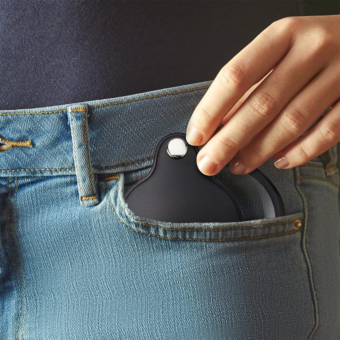 Mini lupa de bolsillo plegable, 2 unidades de lupa de mano plegable de lectura de vidrio óptico pequeño con funda protectora de piel, pequeña lupa de bolsillo para leer pasatiempos