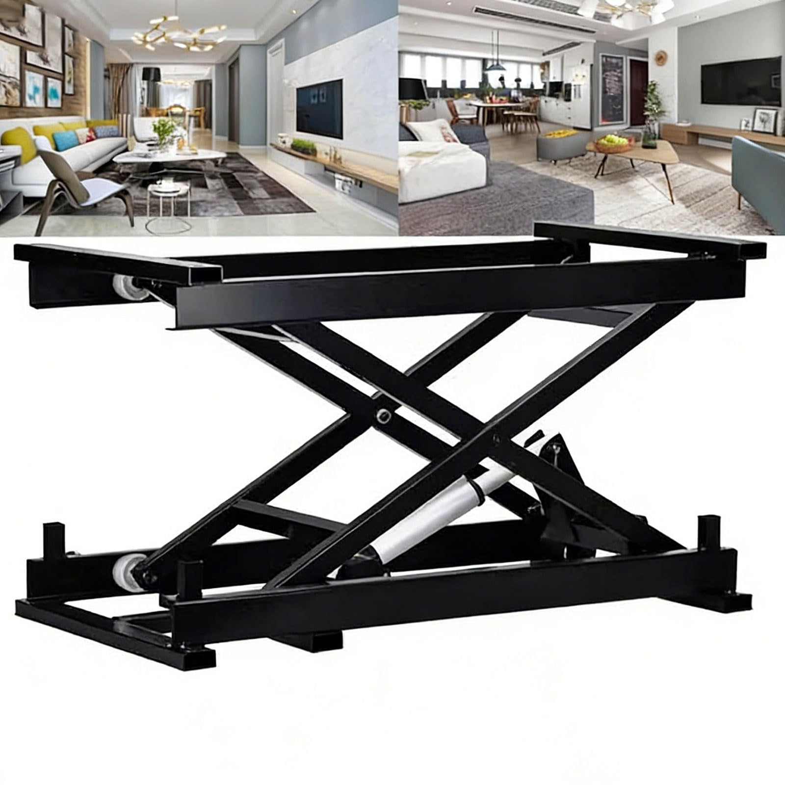 Table élévatrice électrique à ciseaux avec télécommande, hauteur réglable, plate-forme élévatrice hydraulique, établi pliable pour bureau mignon et lourd Du Ta