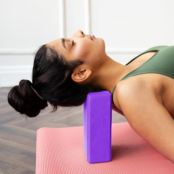 Lixiluxia 23×15×7.6cm Mattoncini Yoga 2 Pezzi, Blocco Yoga, Blocchi Mattoncino in Schiuma Eva per Pilates, Fitness, Esercizi, Stretching - 5