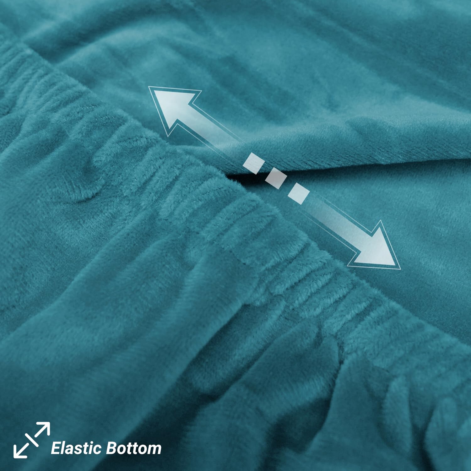 Copertura per testiera letto imbottita in morbido velluto antipolvere in tessuto elastico blu 120 140 cm