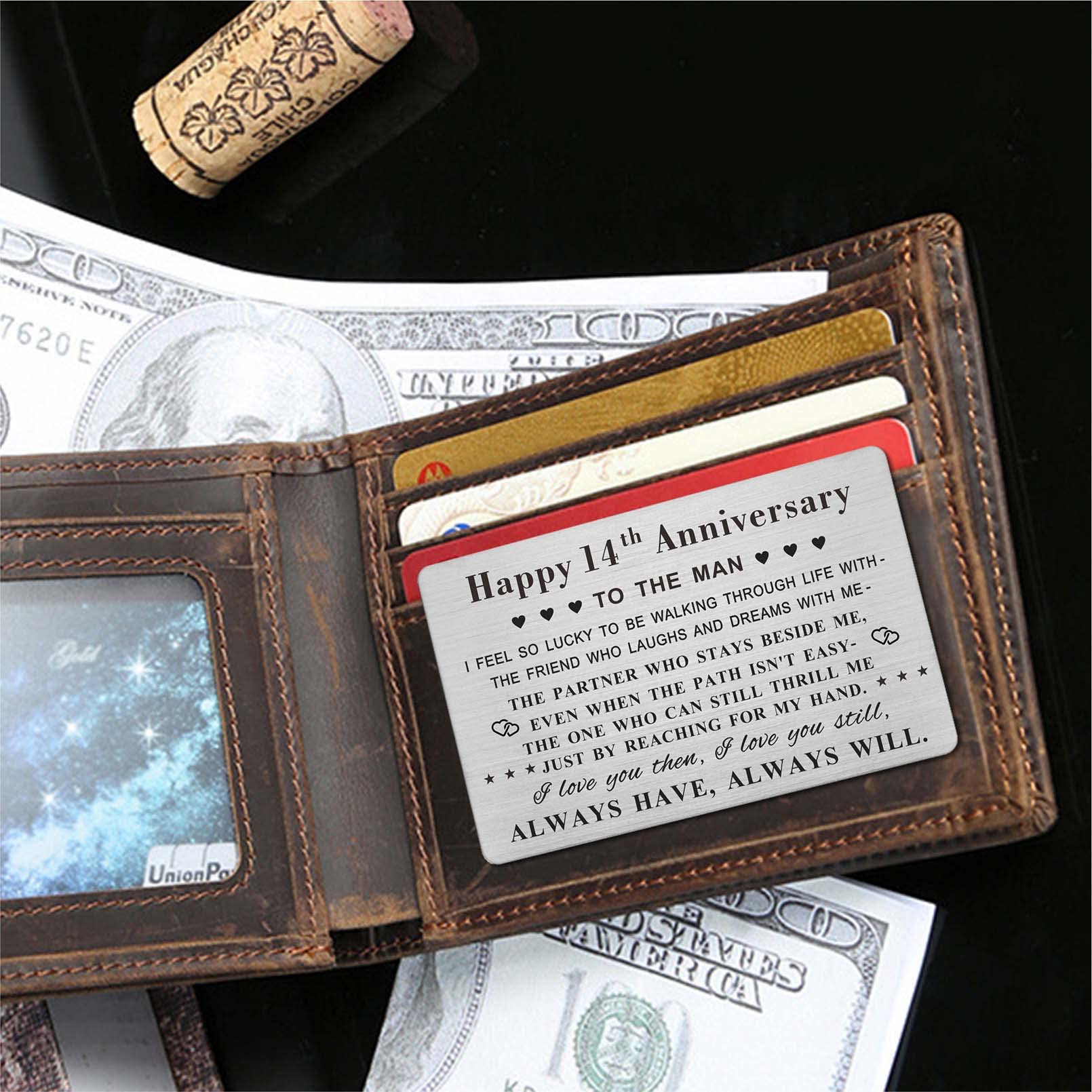 Glückwunschkarte Zum 14. Hochzeitstag Für Ehemann – Lustig, 12,7x17,8 Cm, Mit Umschlag