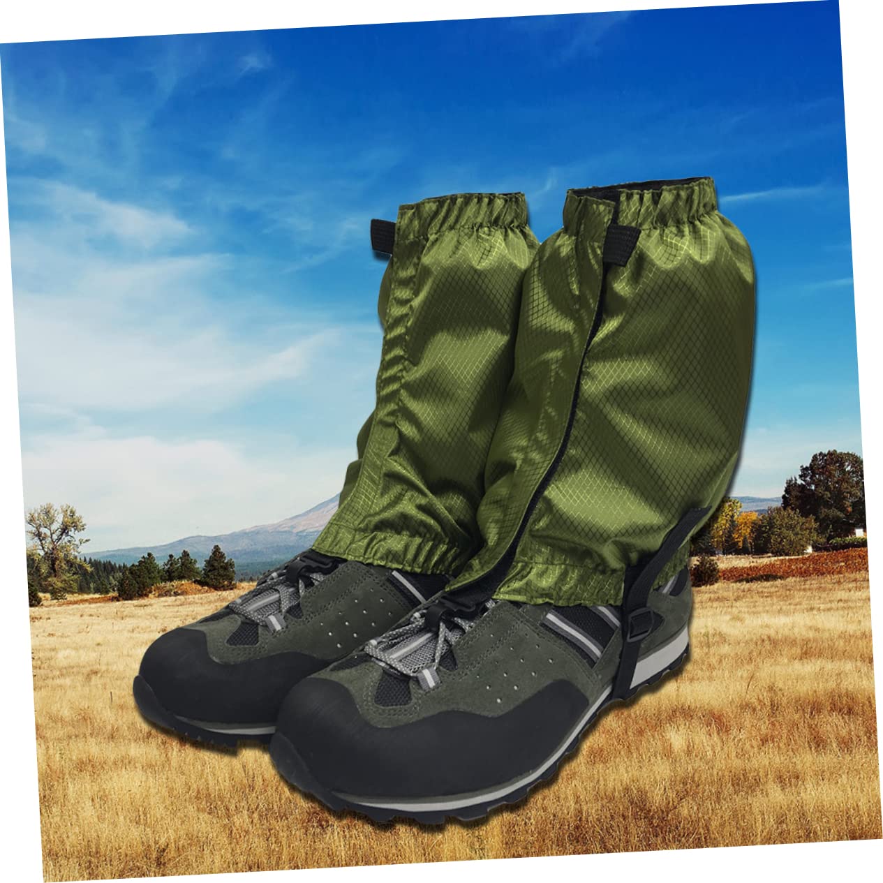 Happyyami 3 Paires Guêtre pour La Randonnée en Plein Air Bottes De Neige Guêtres De Neige Guêtres Anti-déchirure Aux Chevilles Guêtres De Marche Guêtres De Bottes d'escalade Green