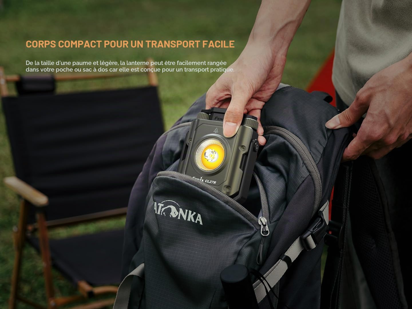 fenix CL27R Lanterne multi-faisceaux rechargeable | 1600 lumens | 180 m | 285 heures max | mode lumière rouge | réglage continu de la température de couleur et de la luminosité | poignée magnétique à