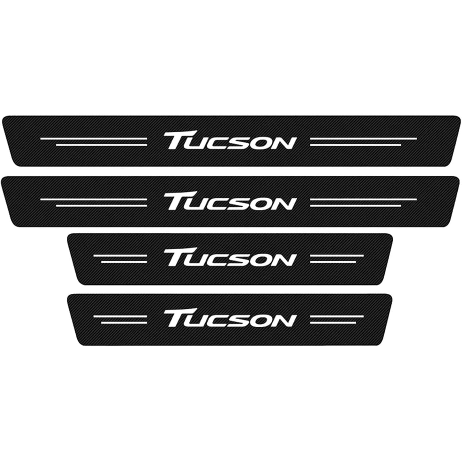 KLHYWEN Car Door Sill Protector for Hyun-dai Tucson JM TL NX4, 4Pcs Anti Scratch Carbon Fiber Threshold Edge Entry Guard Stickers Kick Plates Styling Accessories,White