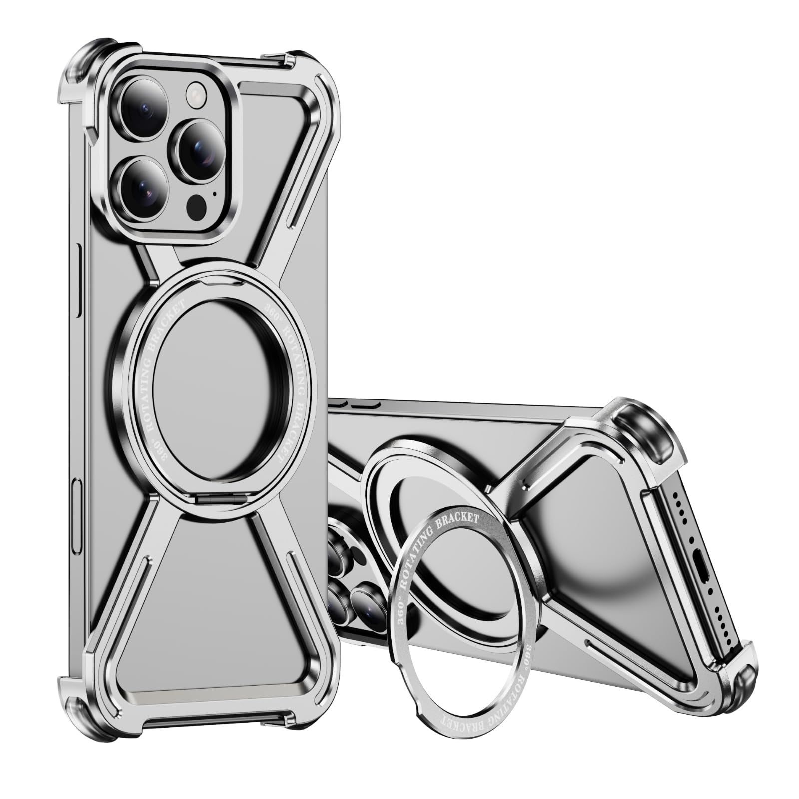 Housse iPhone 14 Pro Max titane argent au design minimaliste - 7