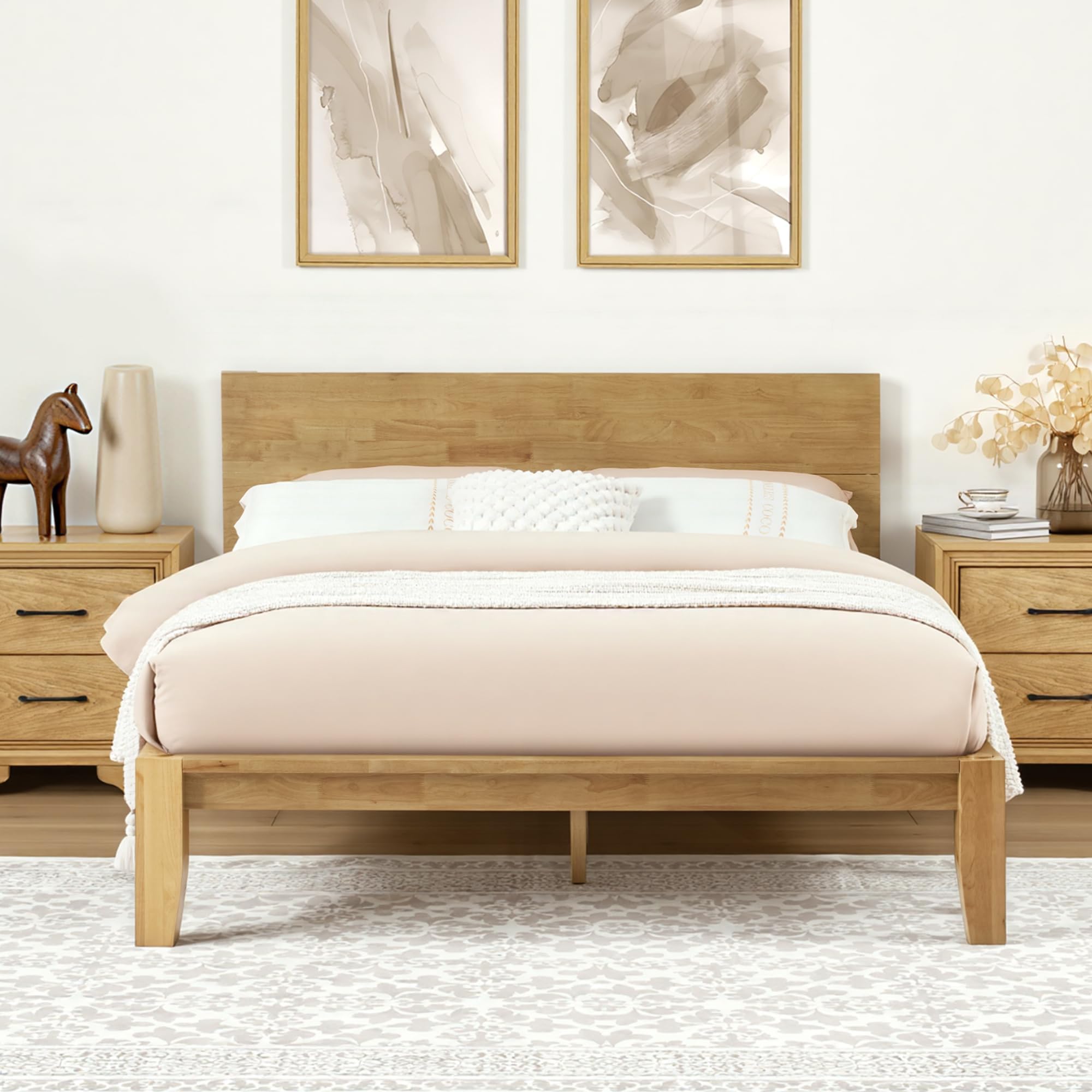 Amazon.com: Softa Mikor Queen Japanese Joinery Bed Frame, Solid