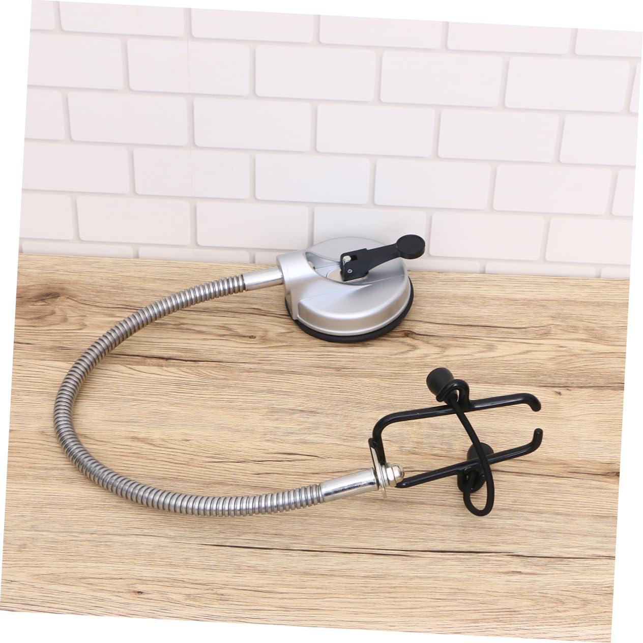 Beavorty Haartrocknerhalter Wandhalterung Verstellbar Rostfrei Eisen Und Gummi Saugnapf 5 Kg Tragkraft Freihändig Bad Badzimmer