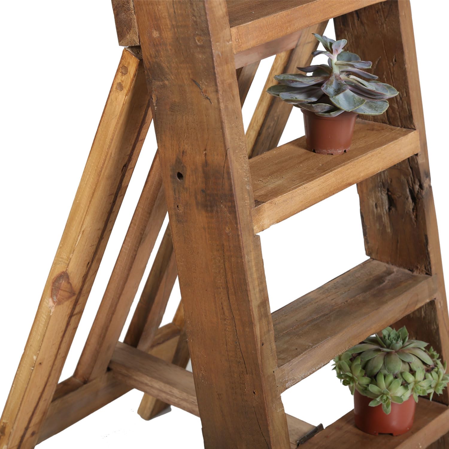 Casa Moro Pflanzenregal ASTI Blumenständer Leiterregal 5 Ablagen klappbare Pflanz-Etagere aus recycelltem Teak-Holz