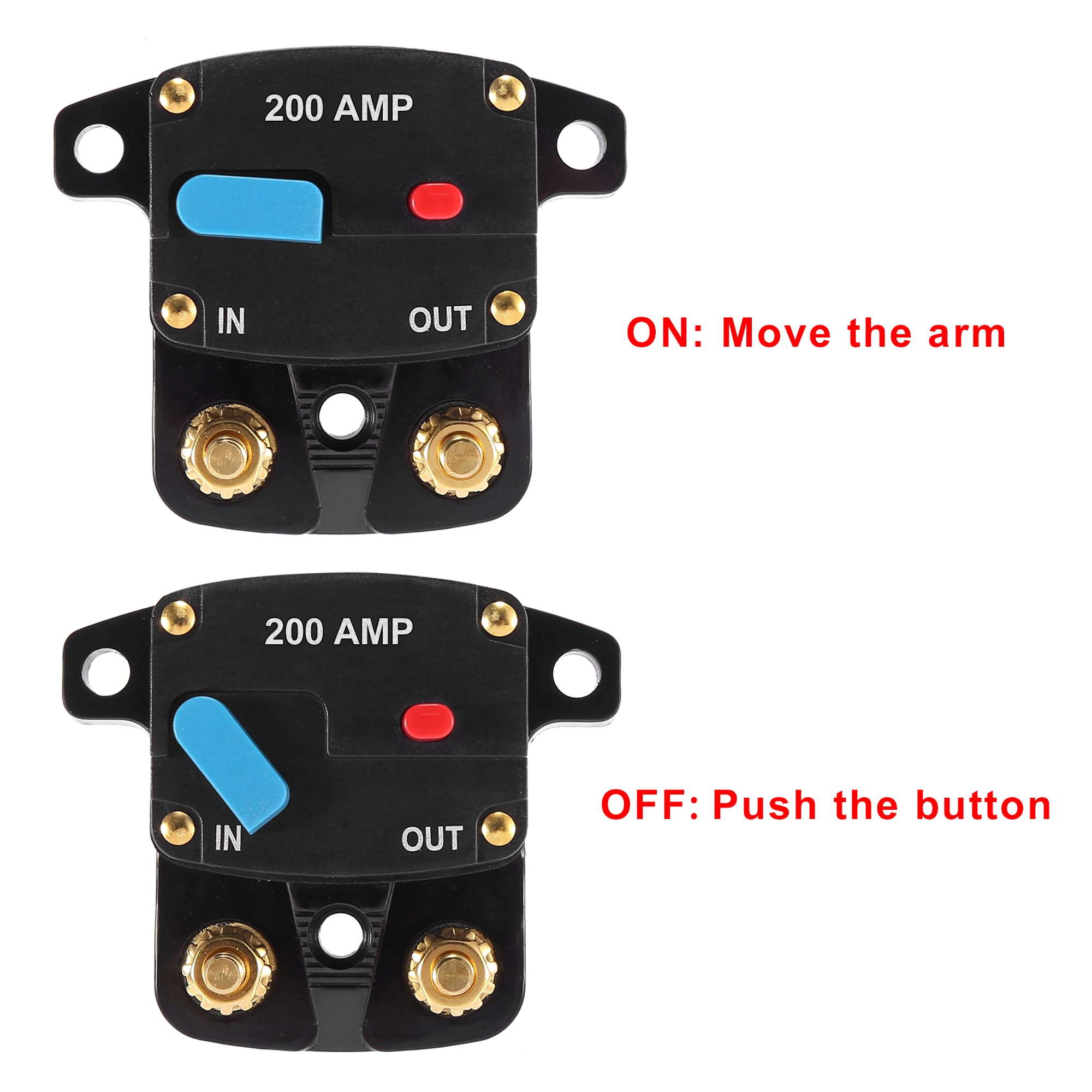 X AUTOHAUX DC 12V- 42V 200Amp Inverter Circuit Breaker Audio Inline - View #7