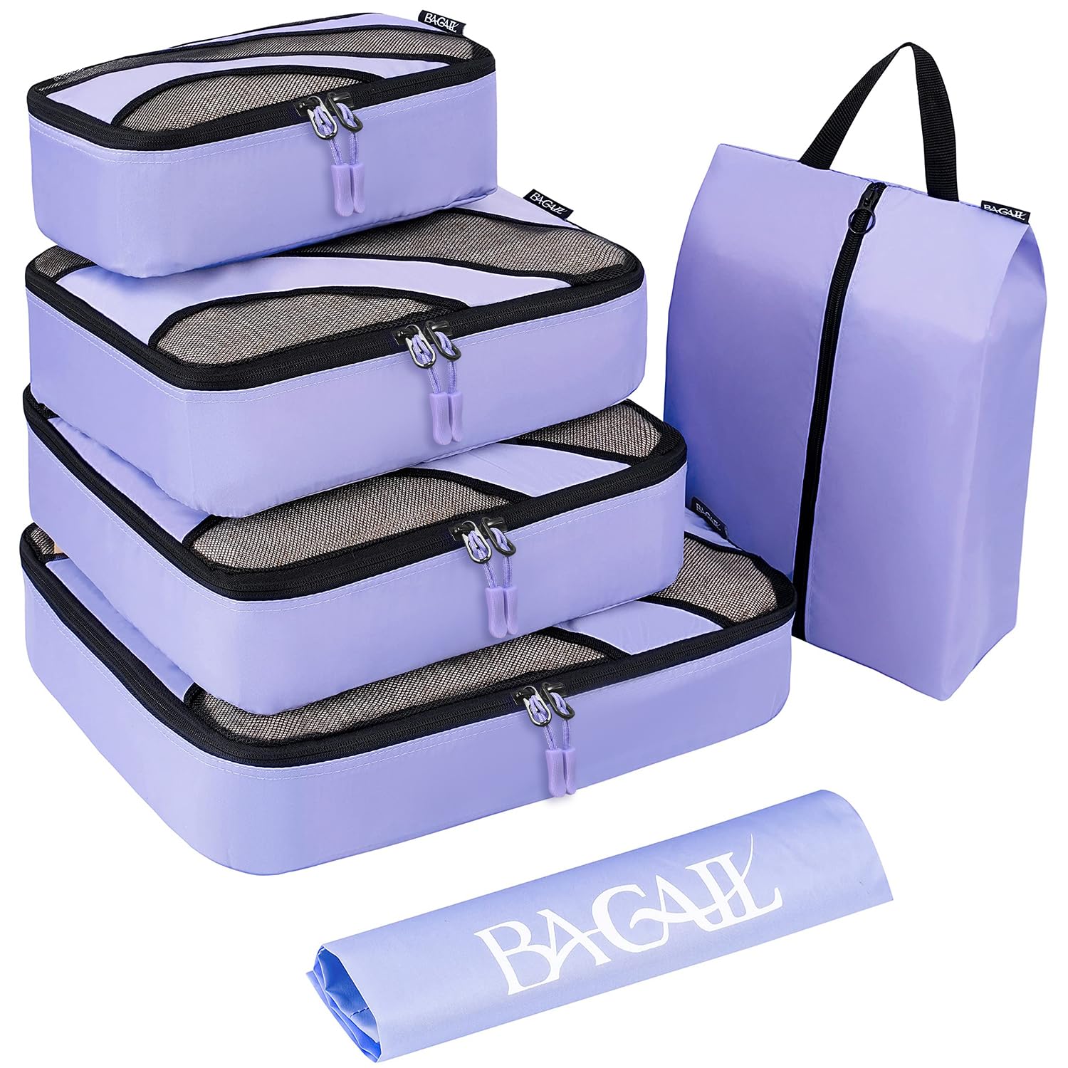 BAGAIL 6 Set Packing Cubes,Travel Luggage Packing Organizers