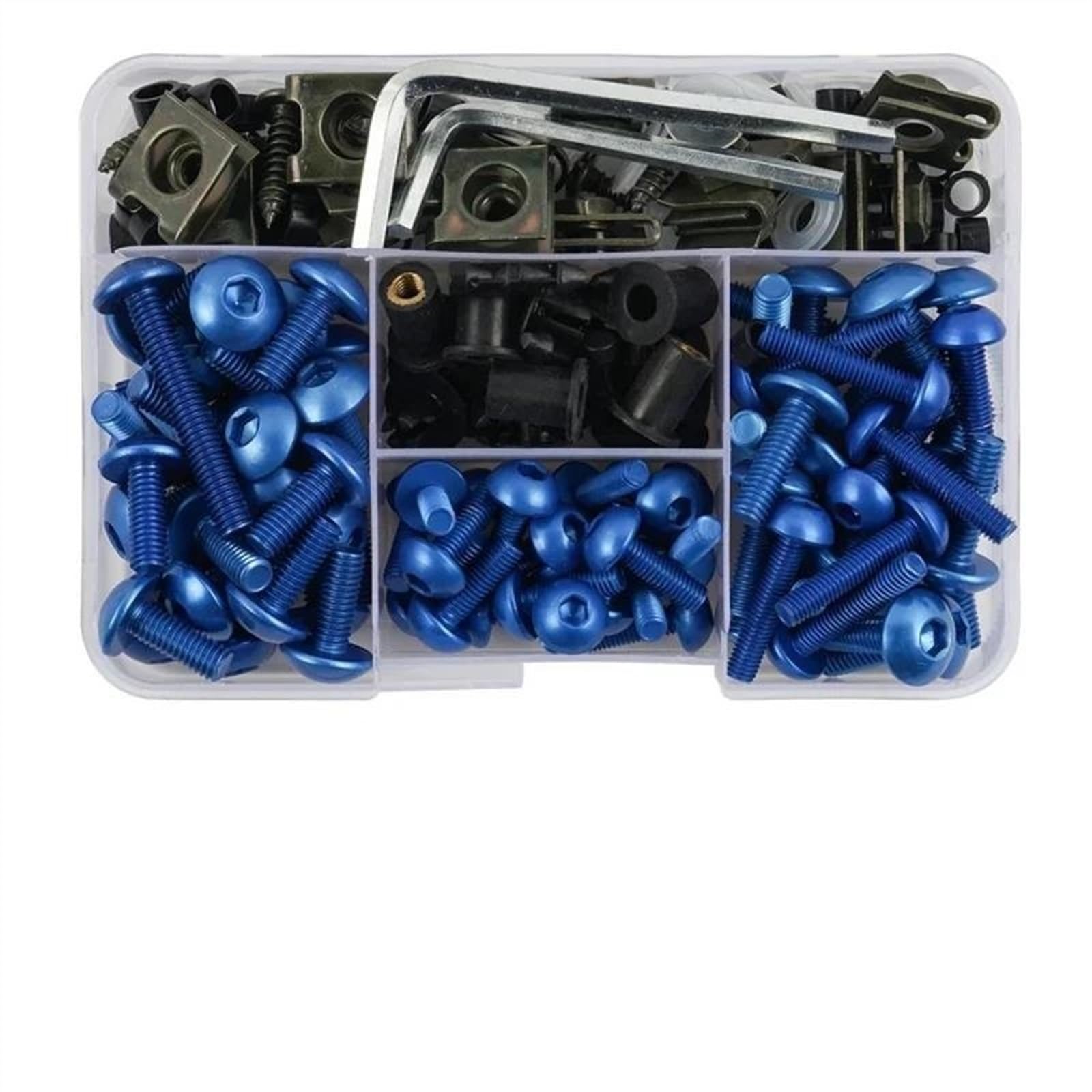 Motorcycle Fairing Screws Kit 190 Pieces Body For GSXR 600 750 1000 K1 K2 K3 K4 K5 K6 K7 K8 K9 K10(Blu)