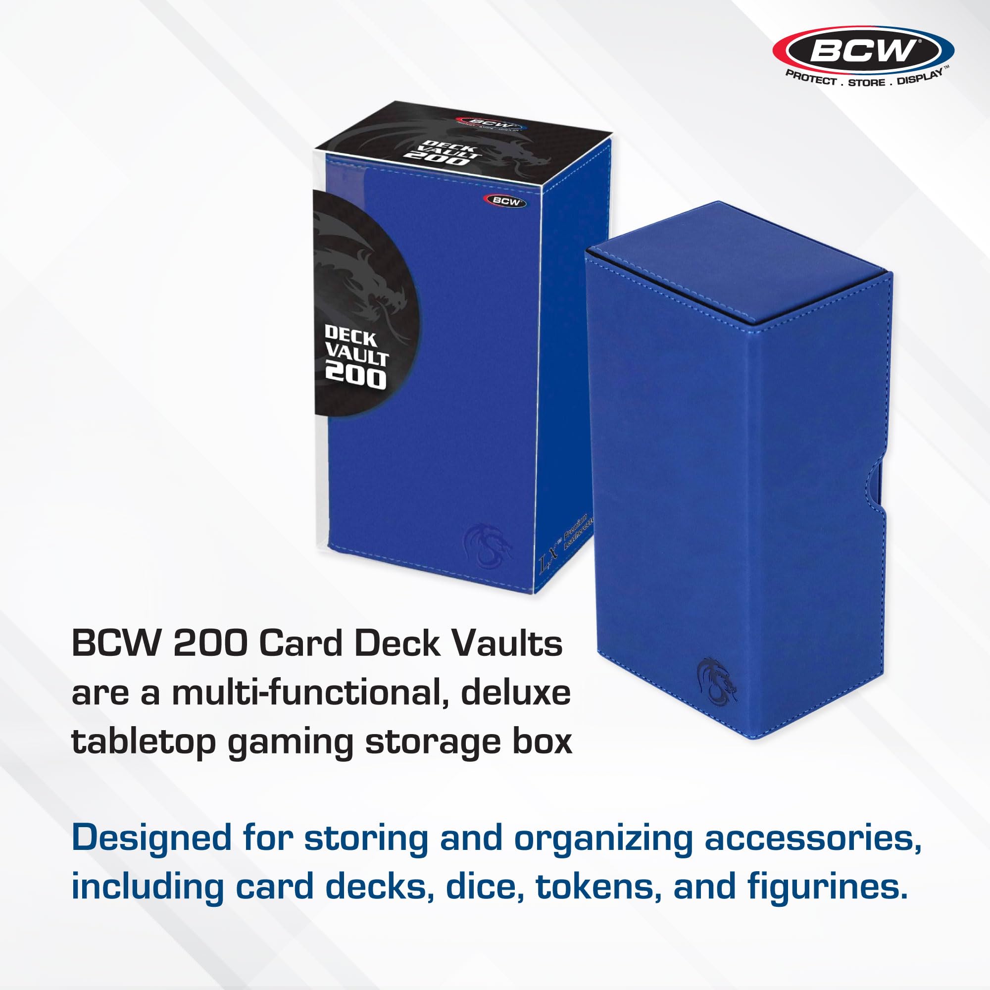 Amazon.com: BCW Deck Vault-LX 200 - Blue | Premium Card Deck Case