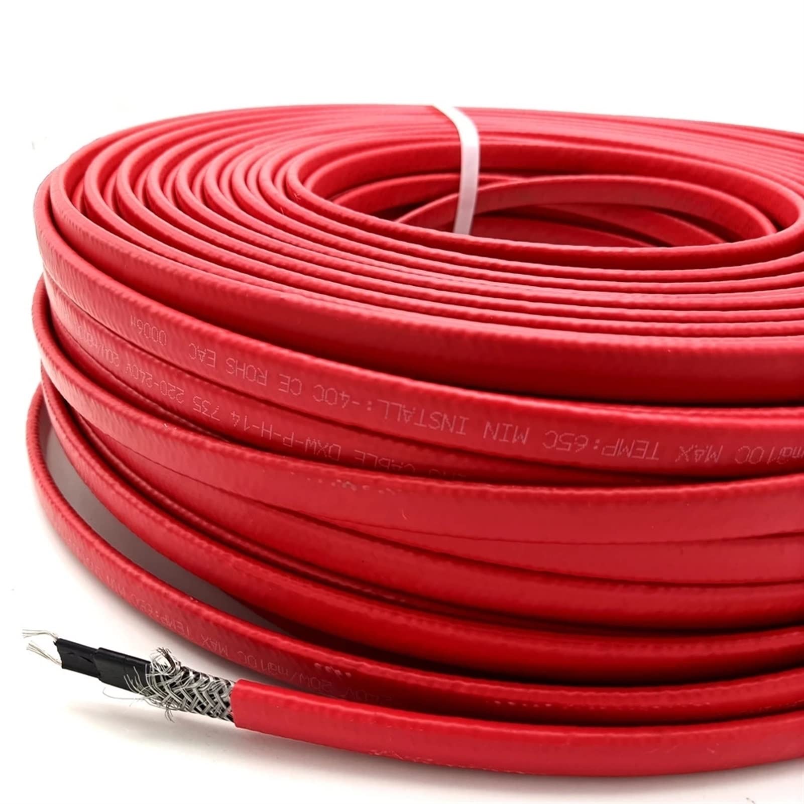 MyncbD câble électrique Câble Chauffant Autorégulant 220V 14mm Tuyau De Fonte De Neige Antigel DXW-P-H-14 Fil Chauffant Électrique pour Dégivrage De Toiture (Size : 50 Meters)