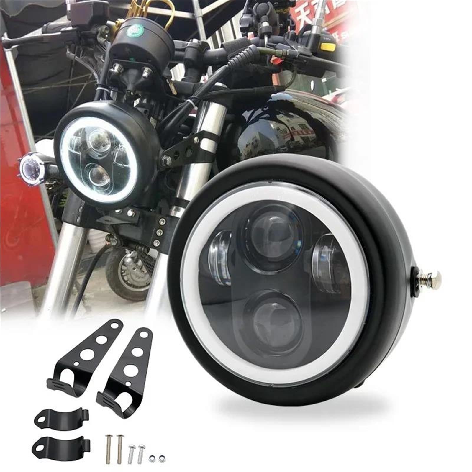 Luci Moto Faro/Alloggiamento LED Universale Da 5,75 Pollici Per Moto(Z)