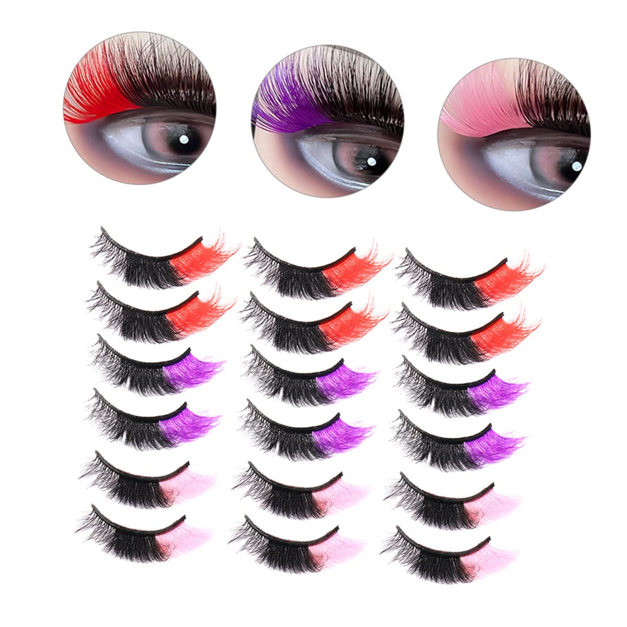 MAGICLULU 5 Sets Künstliche Wimpern Flauschige Wimpern Für Frauen Falsche Wimpern Für Die Tägliche Make-up-party 9 Paare * 5