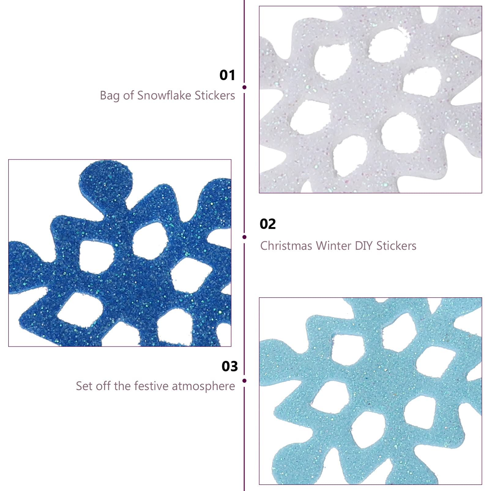 BESTonZON 2piezas Pegatinas De De Brillantes Para Decoración Navideña Autoadhesivas Para Manualidades Diy Fiestas De Invierno y Celebraciones Festivas